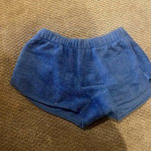 fuzzy plush aerie blush lounge/pajama shorts